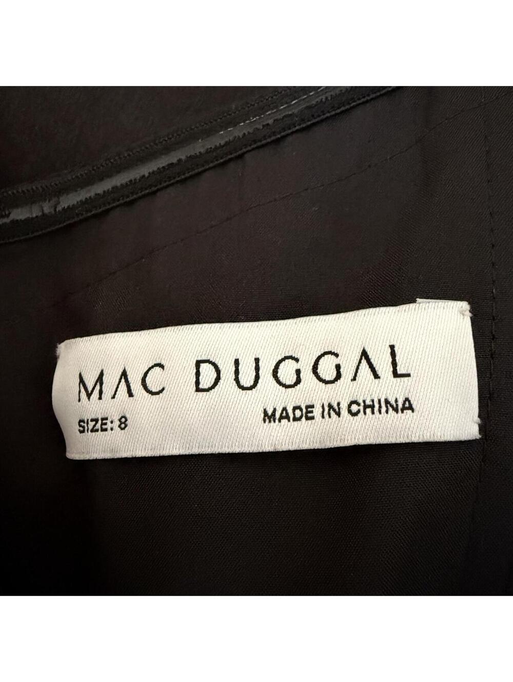 New Mac Duggal Sweetheart Off The Shoulder Puff Sleeve Gown In Black Sz 8 $498 - Picture 8 of 9